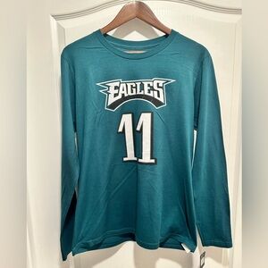 Philadelphia Eagles NFL Women’s Crewneck Long Sleeve Shirt Top, Size: XL